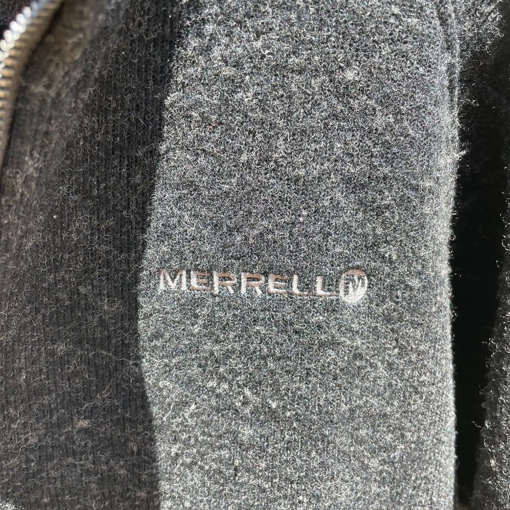 Merrell Wool Blend Fleece Jacket Men's Medium Gray Full Zip Outdoor Hiking Sweat - Picture 4 of 7